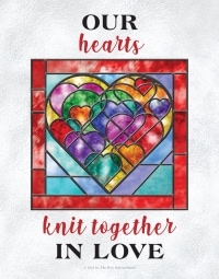 Our Hearts Knit Together in Love—The Way International theme poster for 2021-2022 in English